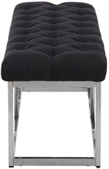 Sitzbank Amun Stoff Edelstahl 150 cm - schwarz