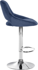 2er Set Barhocker Milet Samt C - blau