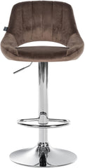 2er Set Barhocker Milet Samt C - braun