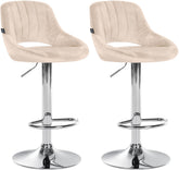 2er Set Barhocker Milet Samt C - creme
