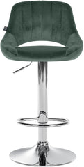 2er Set Barhocker Milet Samt C - gr�n