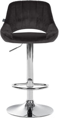 2er Set Barhocker Milet Samt C - schwarz