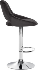 2er Set Barhocker Milet Samt C - schwarz