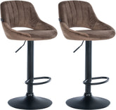 2er Set Barhocker Milet Samt B - braun