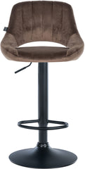 2er Set Barhocker Milet Samt B - braun