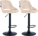 2er Set Barhocker Milet Samt B - creme