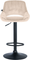 2er Set Barhocker Milet Samt B - creme