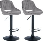 2er Set Barhocker Milet Samt B - dunkelgrau
