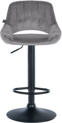 2er Set Barhocker Milet Samt B - dunkelgrau