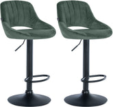 2er Set Barhocker Milet Samt B - gr�n