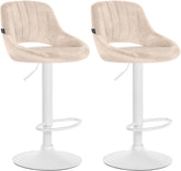 2er Set Barhocker Milet Samt W - creme