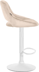 2er Set Barhocker Milet Samt W - creme