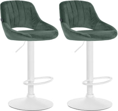 2er Set Barhocker Milet Samt W - gr�n