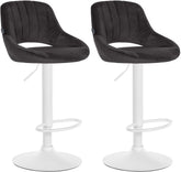 2er Set Barhocker Milet Samt W - schwarz