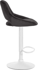 2er Set Barhocker Milet Samt W - schwarz