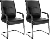 2er Set Besucherstuhl Hobart - schwarz