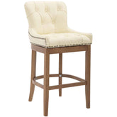 Barhocker Lakewood Echtleder, Antik-hell - creme