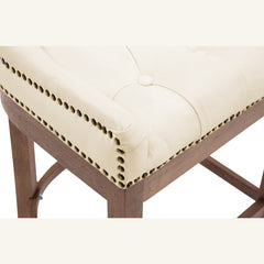 Barhocker Lakewood Echtleder, Antik-hell - creme