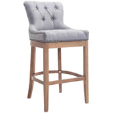 Barhocker Lakewood Stoff, Antik-hell - hellgrau - InfinityMarket