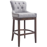 Barhocker Lakewood Stoff, Antik - hellgrau - InfinityMarket