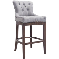 Barhocker Lakewood Stoff, Antik - hellgrau - InfinityMarket