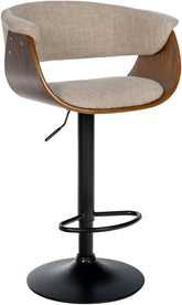 Barhocker Vestal Stoff - walnuss/creme