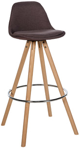 Barhocker Corbin Stoff Rund natura - braun