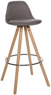 Barhocker Corbin Stoff Rund natura - taupe