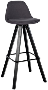 Barhocker Corbin Stoff Square schwarz - dunkelgrau
