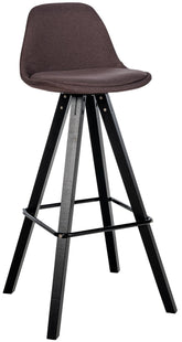 Barhocker Corbin Stoff Square schwarz - braun