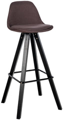 Barhocker Corbin Stoff Square schwarz - braun