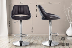 2er Set Barhocker Milet Kunstleder C - braun