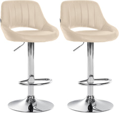 2er Set Barhocker Milet Kunstleder C - creme