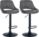 2er Set Barhocker Milet Kunstleder B - grau
