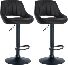 2er Set Barhocker Milet Kunstleder B - schwarz