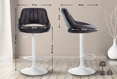 2er Set Barhocker Milet Kunstleder W - braun