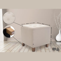 Sitzhocker Pharao, antik-hell - creme - InfinityMarket