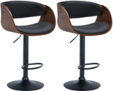 2er Set Barhocker Portmore Kunstleder B - walnuss/schwarz