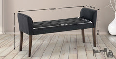 Chaiselongue Cleopatra, antik-dunkel - dunkelgrau