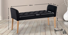Chaiselongue Cleopatra, antik-hell - schwarz