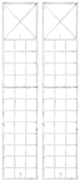 2er Set Rankgitter Trigo - antik wei� by Dropshipping-Europe – Rosenb�gen
