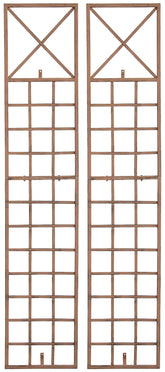2er Set Rankgitter Trigo - antik braun by Dropshipping-Europe – Rosenb�gen