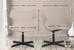 Lounger Welland Kunstleder - creme