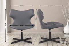 Lounger Welland Kunstleder - grau