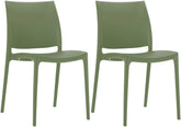 2er Set Stühle Maya - oliv