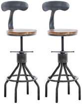 2er Set Barhocker Hanam - antik silber