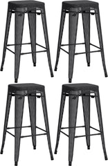 4er Set Barhocker Fletcher - schwarz