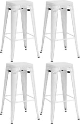 4er Set Barhocker Fletcher - wei�