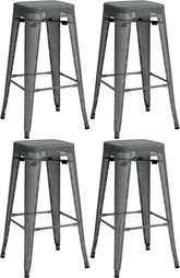 4er Set Barhocker Fletcher - grau