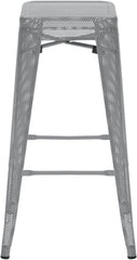 4er Set Barhocker Fletcher - silber